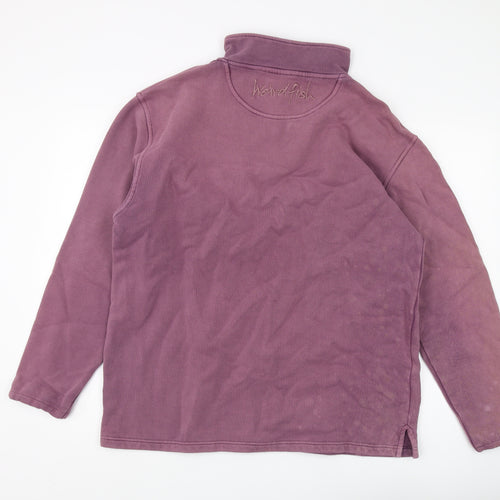 Weird Fish Mens Purple 1/4 Zip Sweatshirt - Large