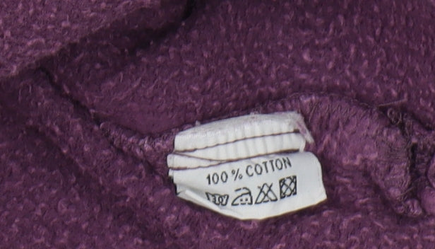 Weird Fish Mens Purple 1/4 Zip Sweatshirt - Large