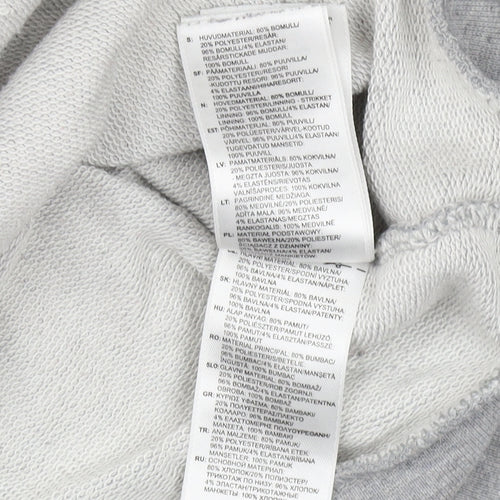 Reebok Men's Grey Pullover Hoodie L, Logo Style