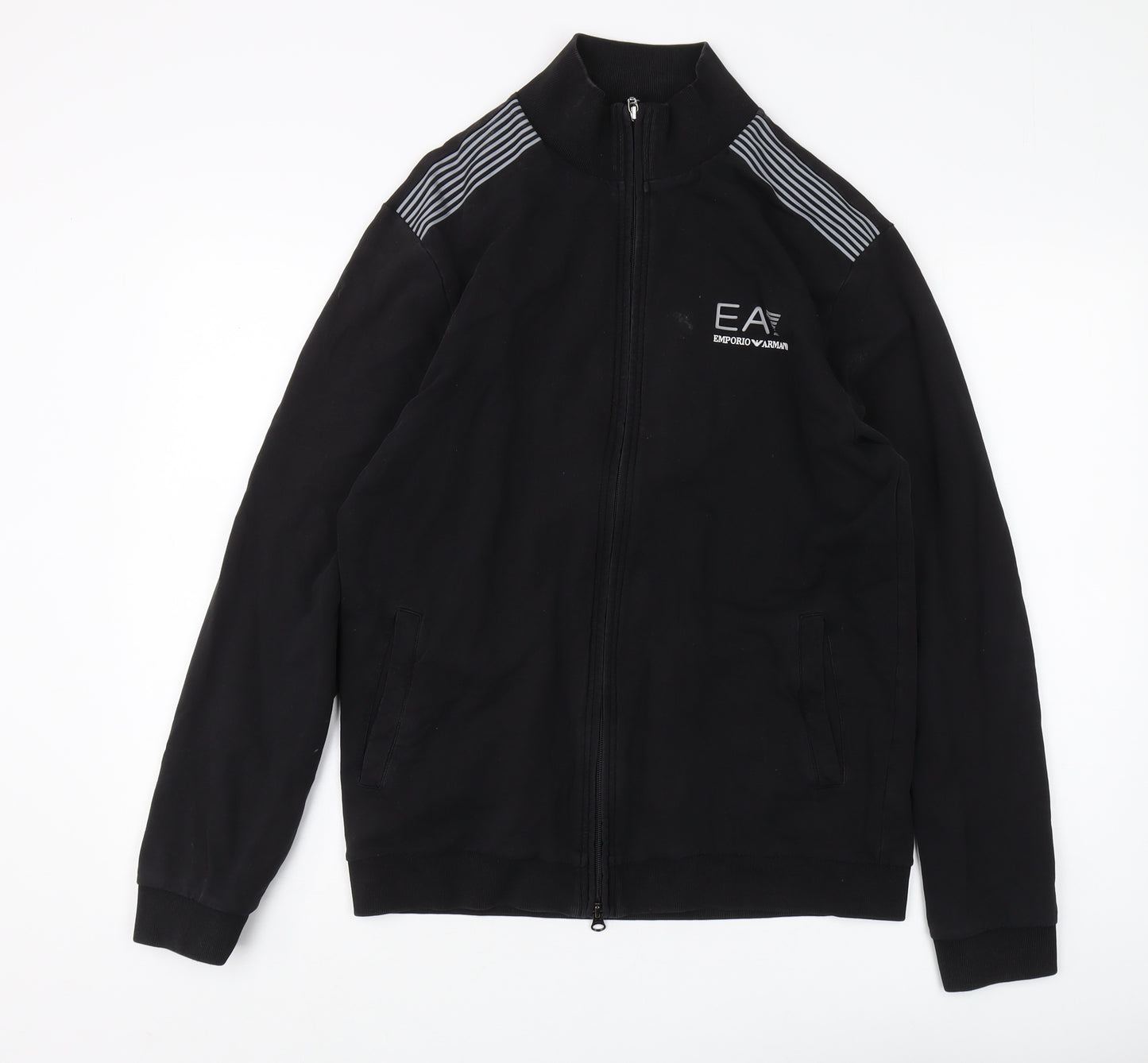 Emporio Armani Men's Black Full Zip Hoodie L
