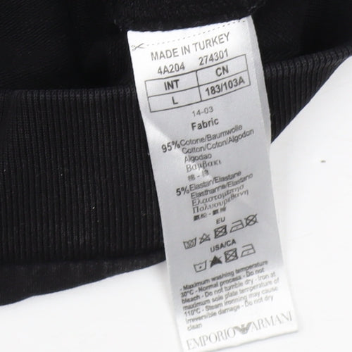 Emporio Armani Men's Black Full Zip Hoodie L
