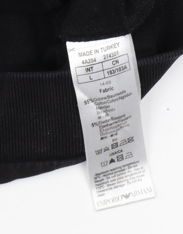Emporio Armani Men's Black Full Zip Hoodie L