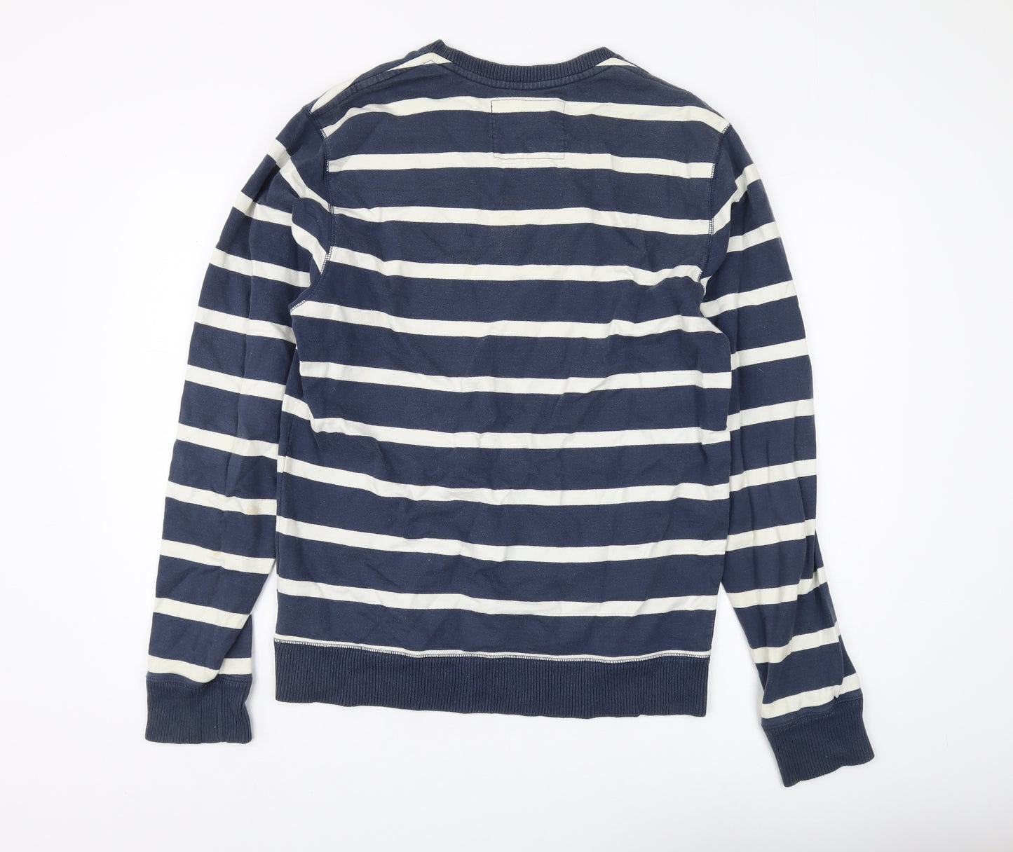 Jack Wills Men's Blue Striped Pullover Sweatshirt L