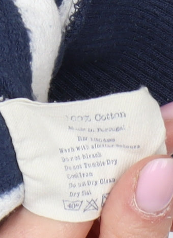 Jack Wills Men's Blue Striped Pullover Sweatshirt L