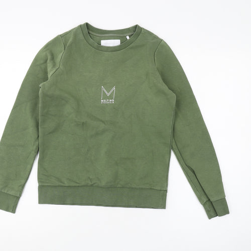 Melting Stockholm Unisex Green XS Pullover Sweatshirt