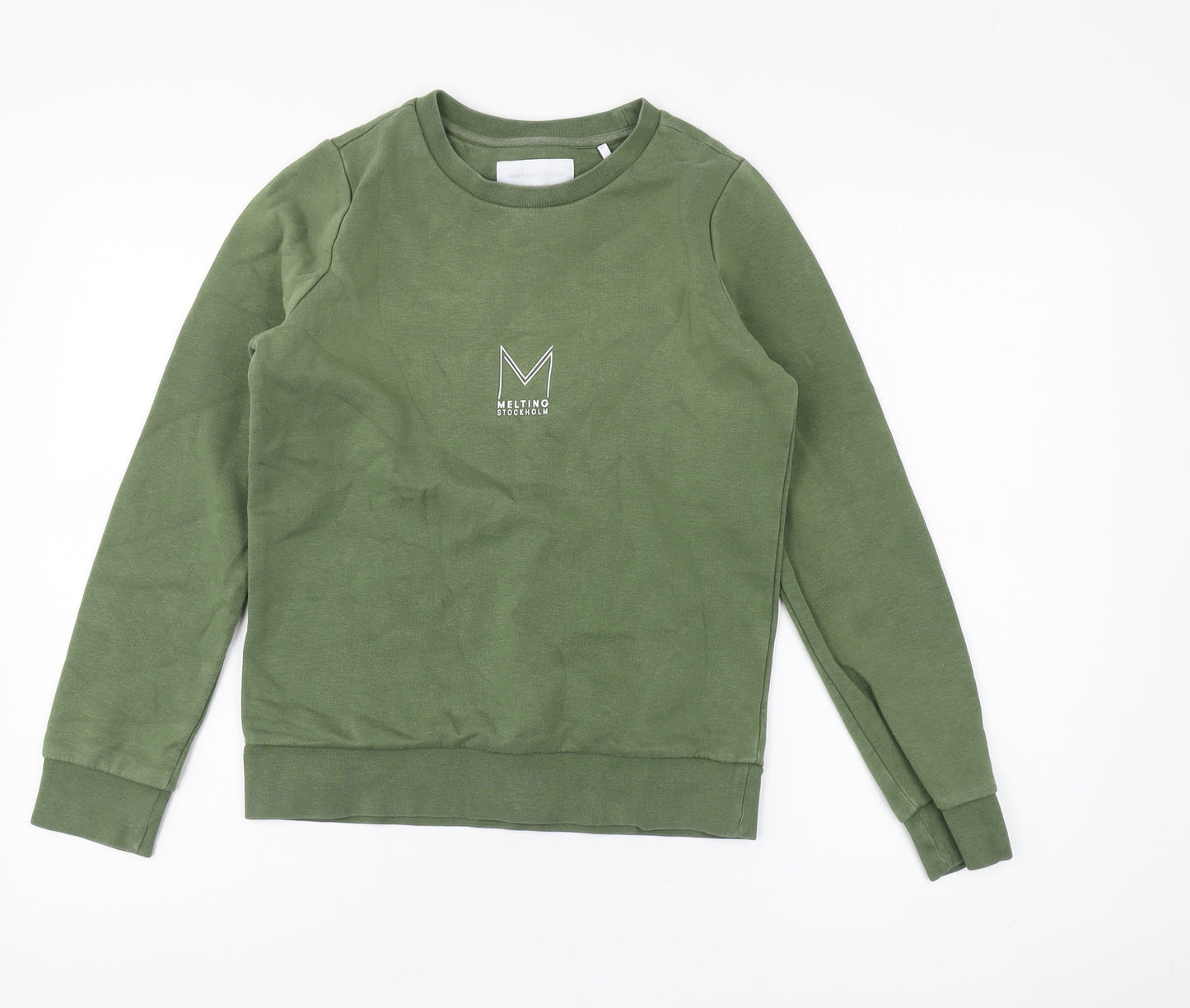 Melting Stockholm Unisex Green XS Pullover Sweatshirt