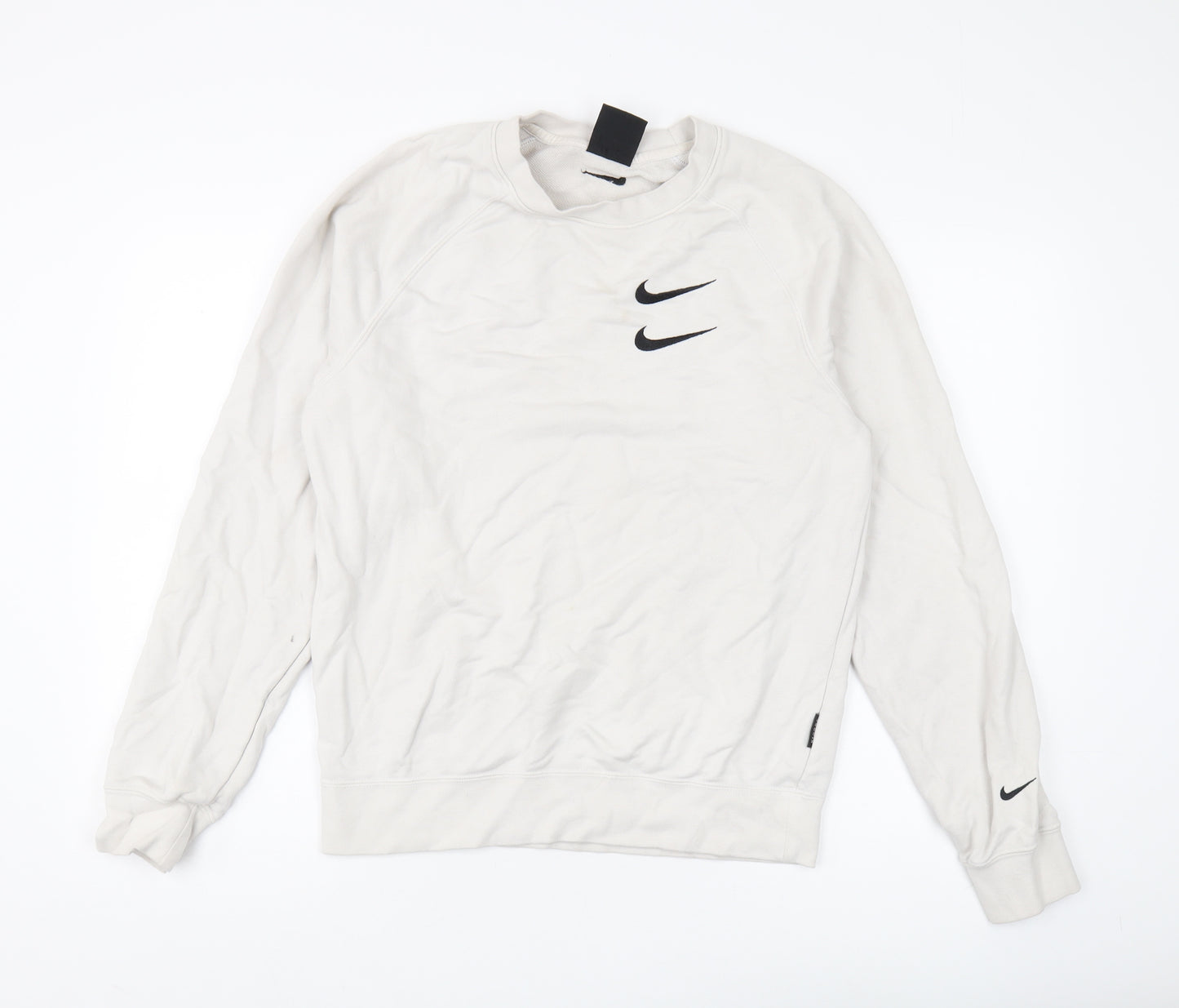 Nike Men's White Crew Neck Sweatshirt S Graphic Print
