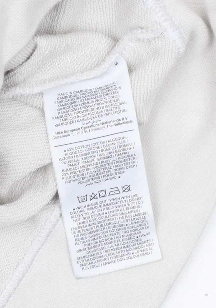 Nike Men's White Crew Neck Sweatshirt S Graphic Print