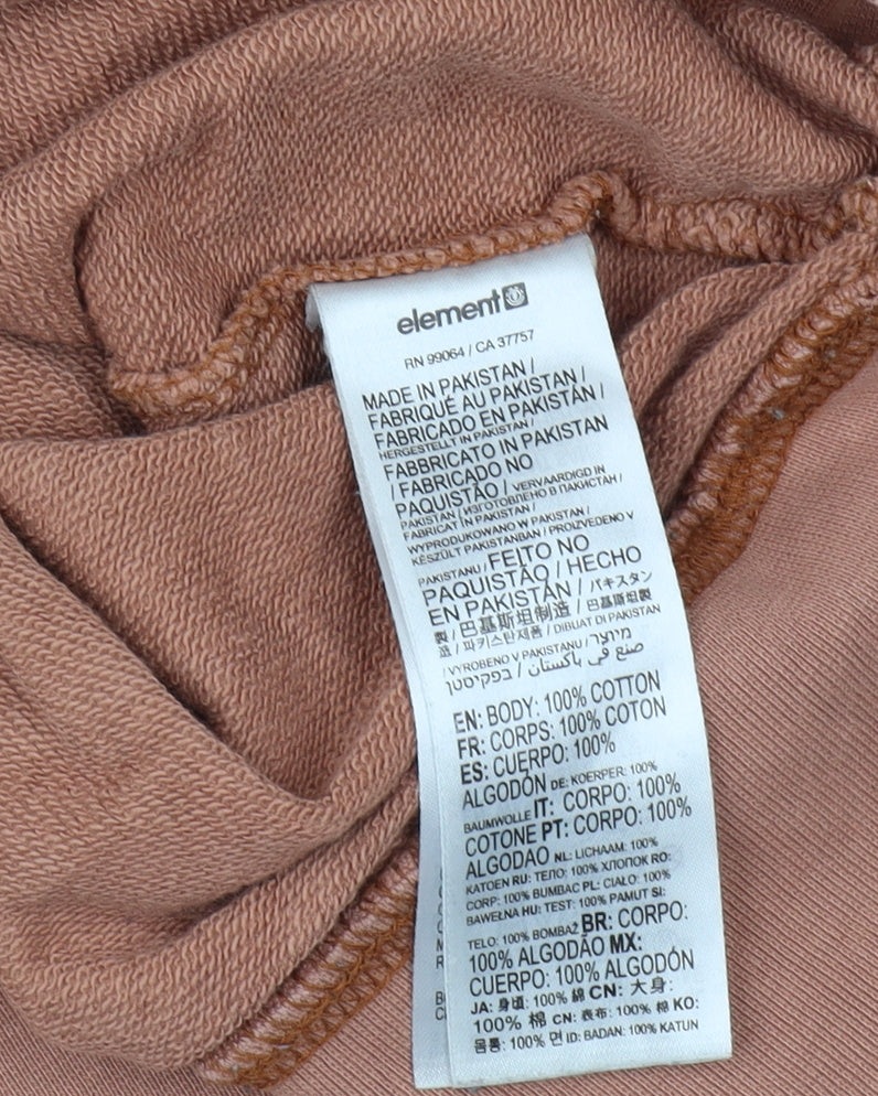 Element Men's Brown Pullover Sweatshirt, Logo, Size L