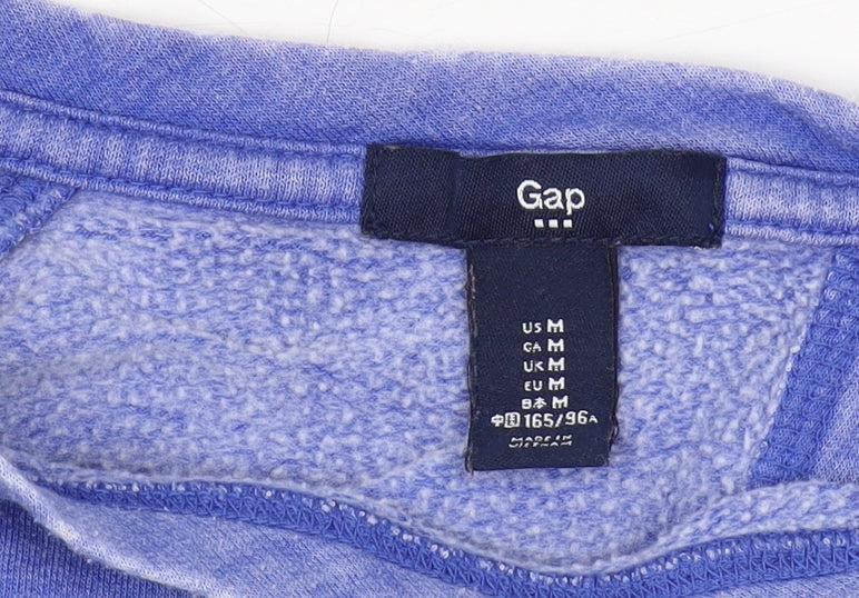Gap Women's Blue Wrap Sweatshirt, Size M, Lightweight