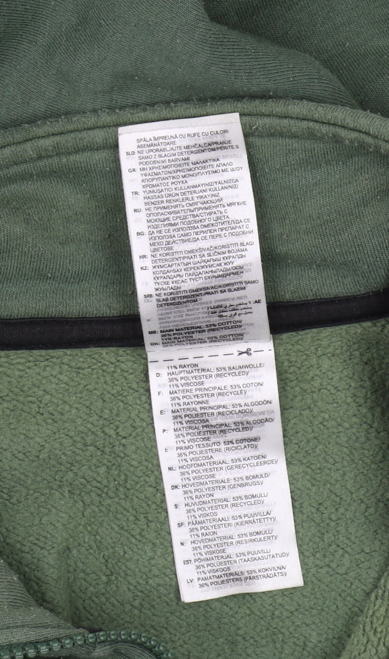 Adidas Men's Green Logo 1/4 Zip Sweatshirt L