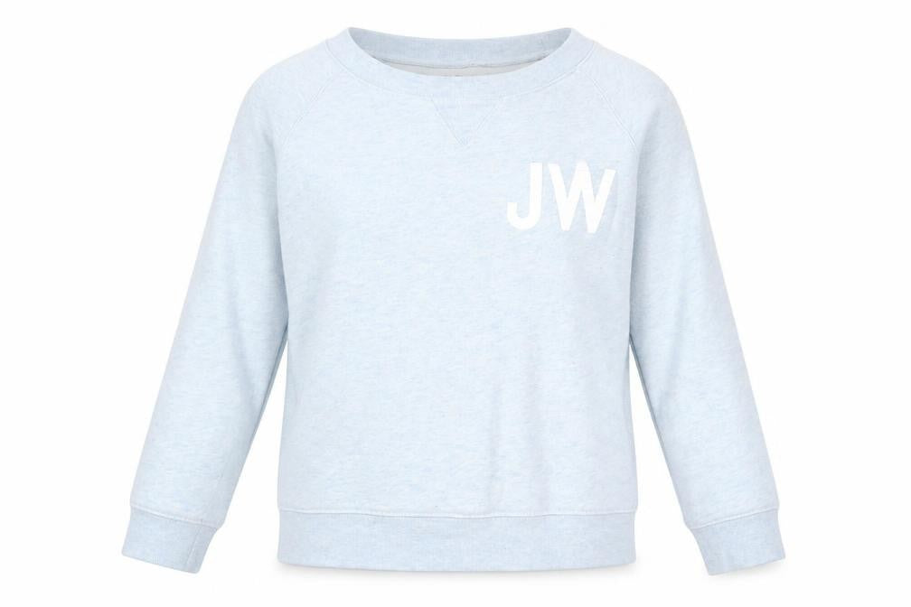 Front view of Jack Wills Blue unisex pullover sweatshirt, size 10