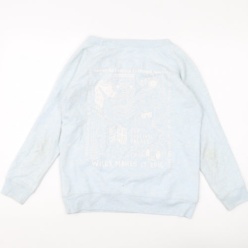 Jack Wills Blue Unisex Pullover Sweatshirt Size 10