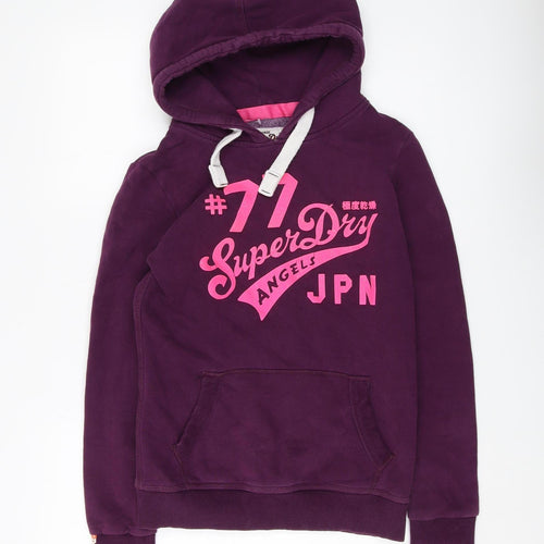 SuperDry Women's Purple Pullover Hoodie - Size S