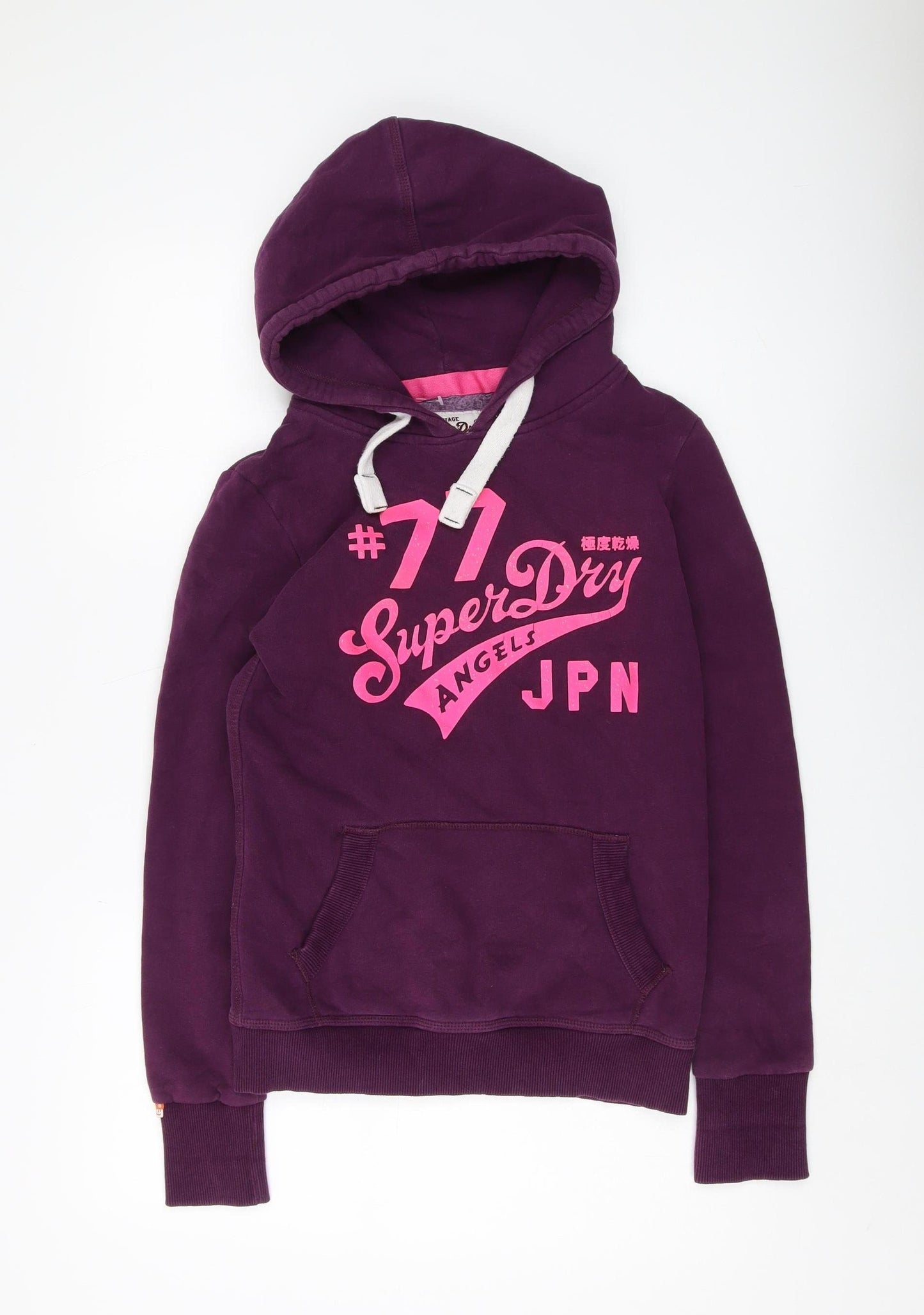 SuperDry Women's Purple Pullover Hoodie - Size S