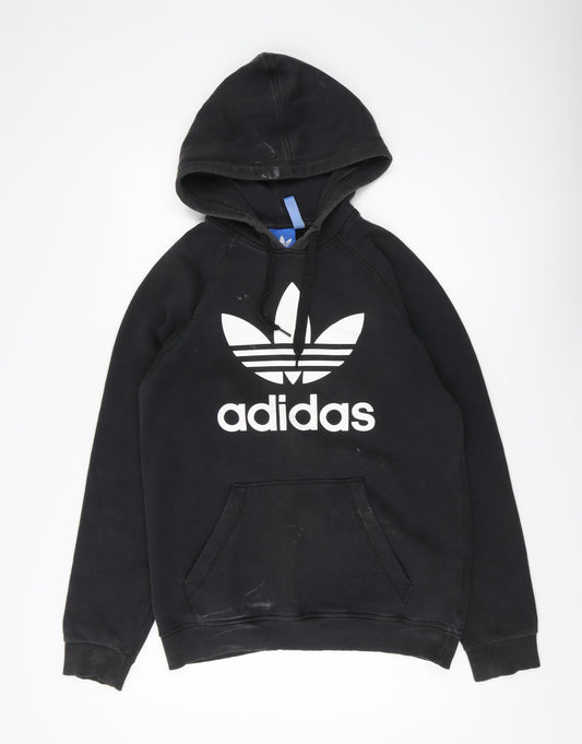 Adidas Men's Black Hoodie, Pullover, Size S