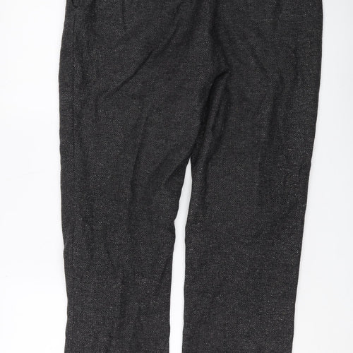Whistles Grey Men's Trousers Size 34 Wool Blend Herringbone