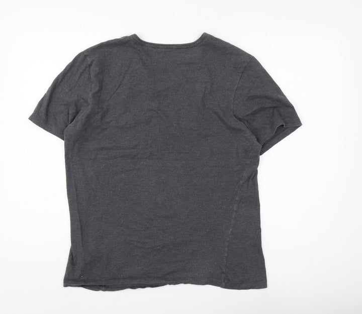 Hugo Boss Men's Grey M T-Shirt, Logo, Crew Neck
