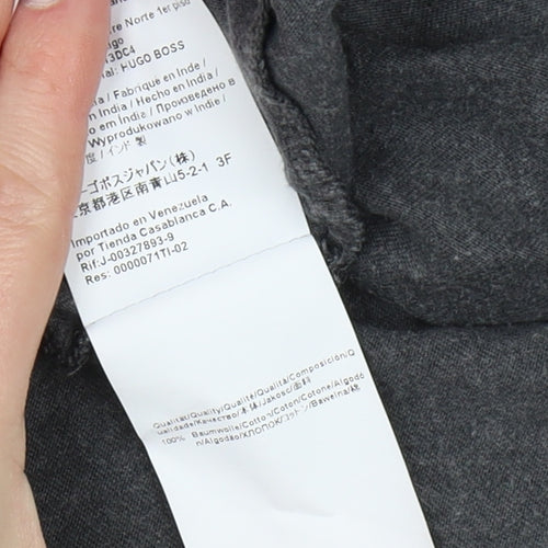 Hugo Boss Men's Grey M T-Shirt, Logo, Crew Neck