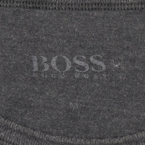 Hugo Boss Men's Grey M T-Shirt, Logo, Crew Neck