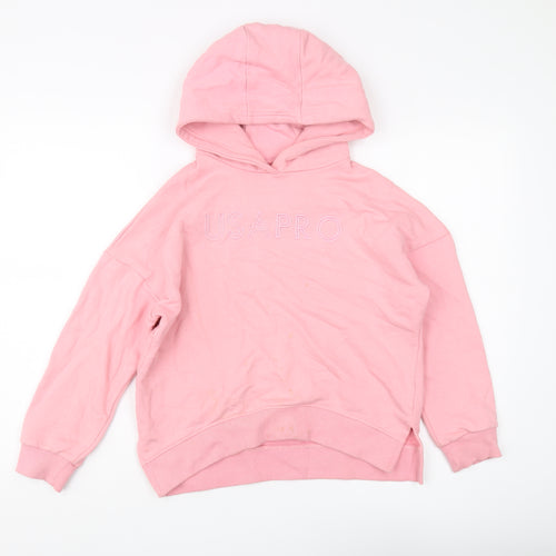 USA Pro Pink Girls Hoodie 11-12 Years Pullover Logo