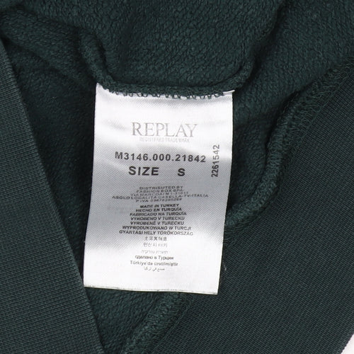 Replay Men's Green Logo Pullover Sweatshirt, Size S