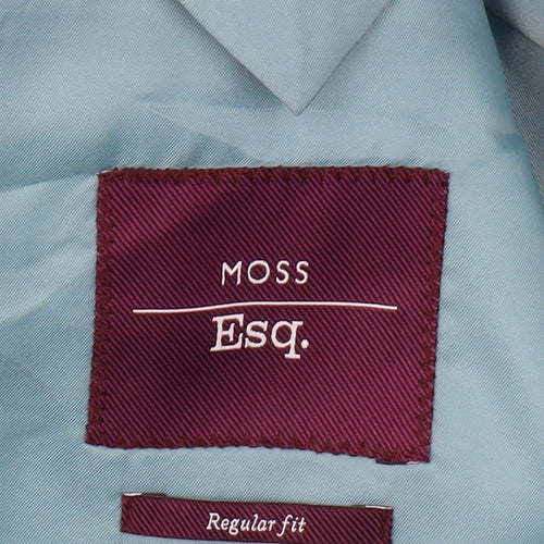 Moss Esq Men's Blue Pinstripe Blazer 38R Regular Fit
