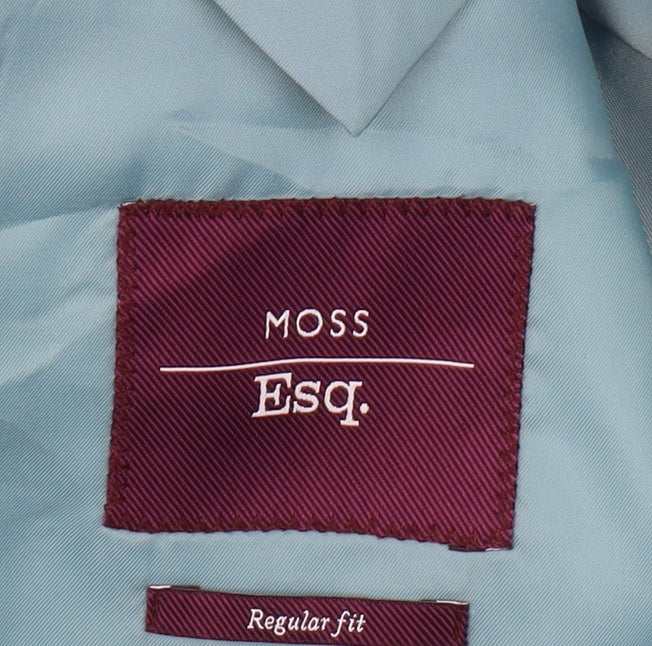 Moss Esq Men's Blue Pinstripe Blazer 38R Regular Fit