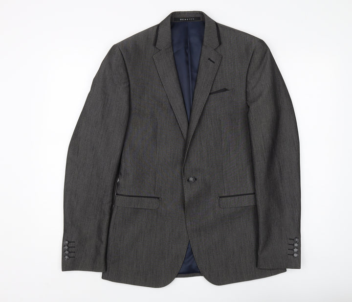 Benetti Men's Grey Slim Fit Blazer - Size 36L