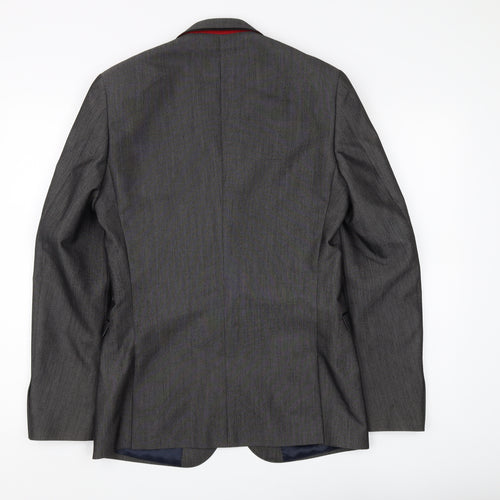 Benetti Men's Grey Slim Fit Blazer - Size 36L