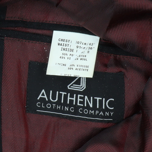 Authentic Clothing Company Men's Black Blazer, 42R