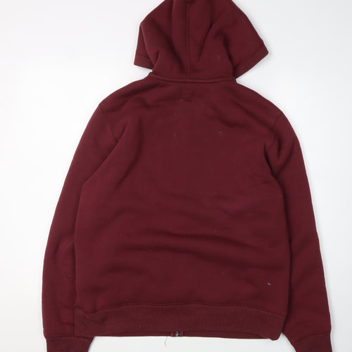 GAP Men's Red Full Zip Hoodie with Logo in L