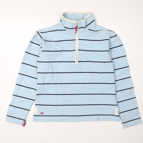 Joules Women's Blue Striped Pullover Sweatshirt L
