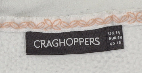 Craghoppers Women's White Fleece Jacket Size 14