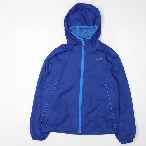 Freedom Trail Boys Blue Hooded Windbreaker Jacket L