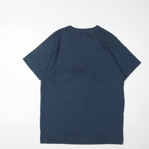 Stabo Men's Blue Medium Graphic Sports T-Shirt