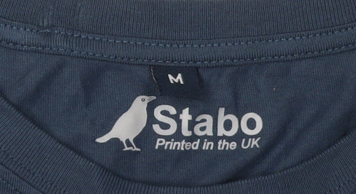 Stabo Men's Blue Medium Graphic Sports T-Shirt