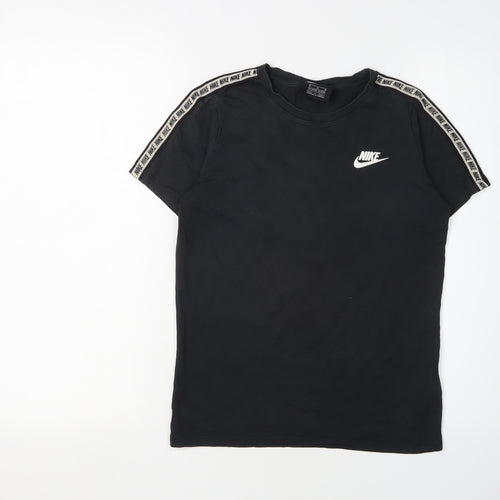 Nike Boys Black T-Shirt, Age 10-11, Logo, Casual Style