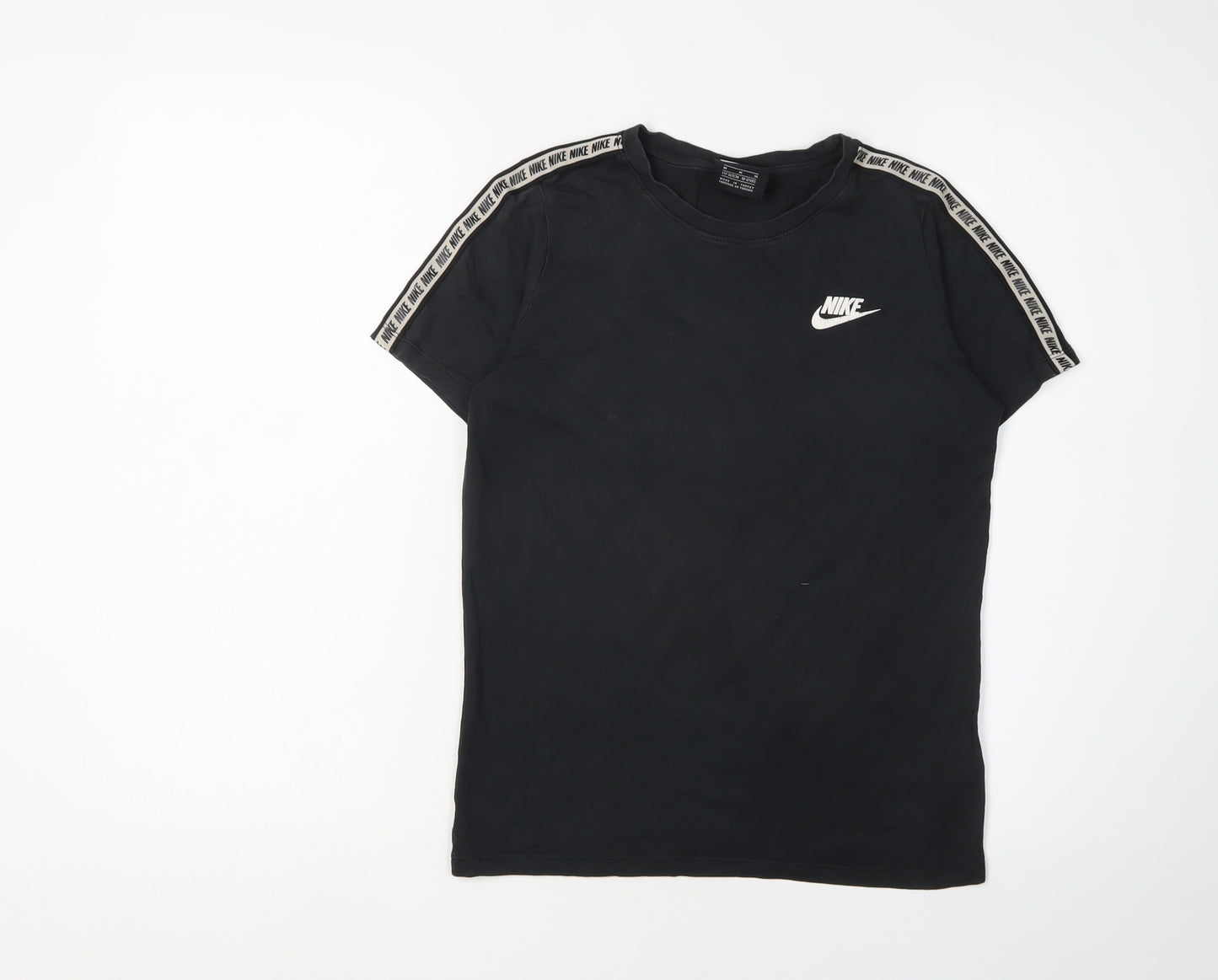 Nike Boys Black T-Shirt, Age 10-11, Logo, Casual Style