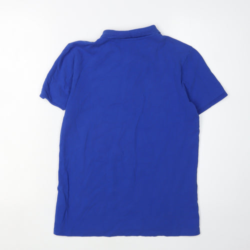 Penguin Boys Blue Polo Shirt Size 12-13 Years Logo Accent