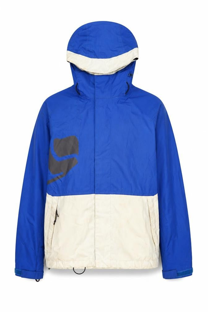 Bonfire Men's Blue Windbreaker Jacket, S, Hooded Waterproof Casual