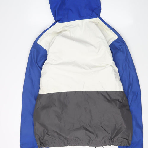 Bonfire Men's Blue Windbreaker Jacket, S, Hooded Waterproof Casual