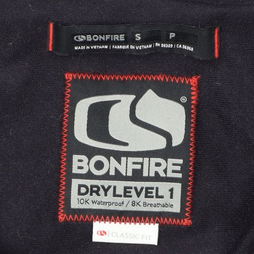 Bonfire Men's Blue Windbreaker Jacket, S, Hooded Waterproof Casual