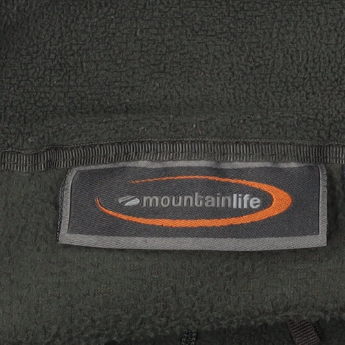 Mountainlife Men's Green 1/4 Zip Fleece Sweatshirt - Size L