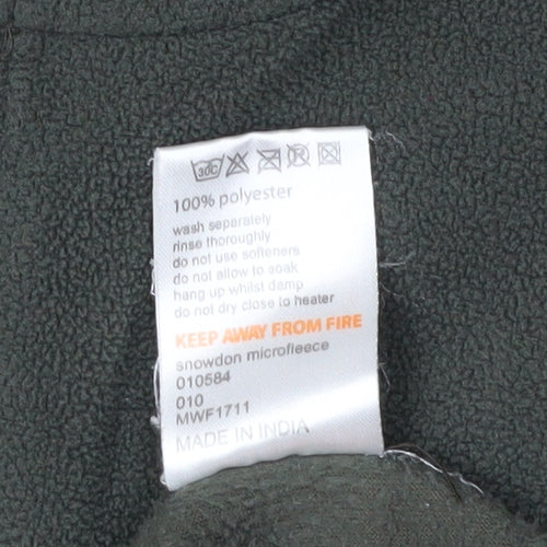 Mountainlife Men's Green 1/4 Zip Fleece Sweatshirt - Size L