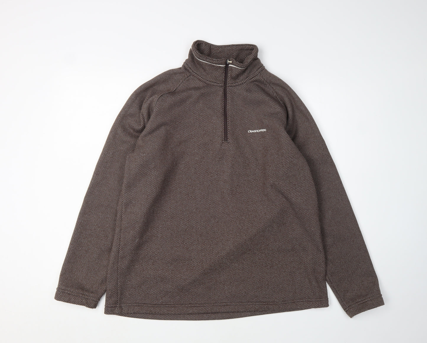 Craghoppers Men's Brown 1/4 Zip Sweatshirt UK 16