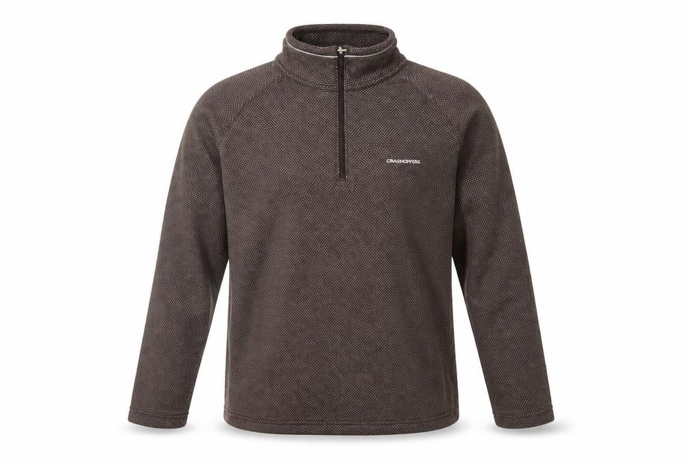 Front view of Craghoppers women’s brown 1/4 zip sweatshirt uk 16