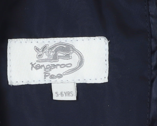 Kangaroo Poo Boys Black Winter Puffer Jacket 5-6 Years