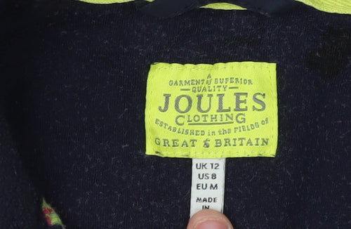 Joules Women's Blue Fleece Jacket, Size 12, Casual