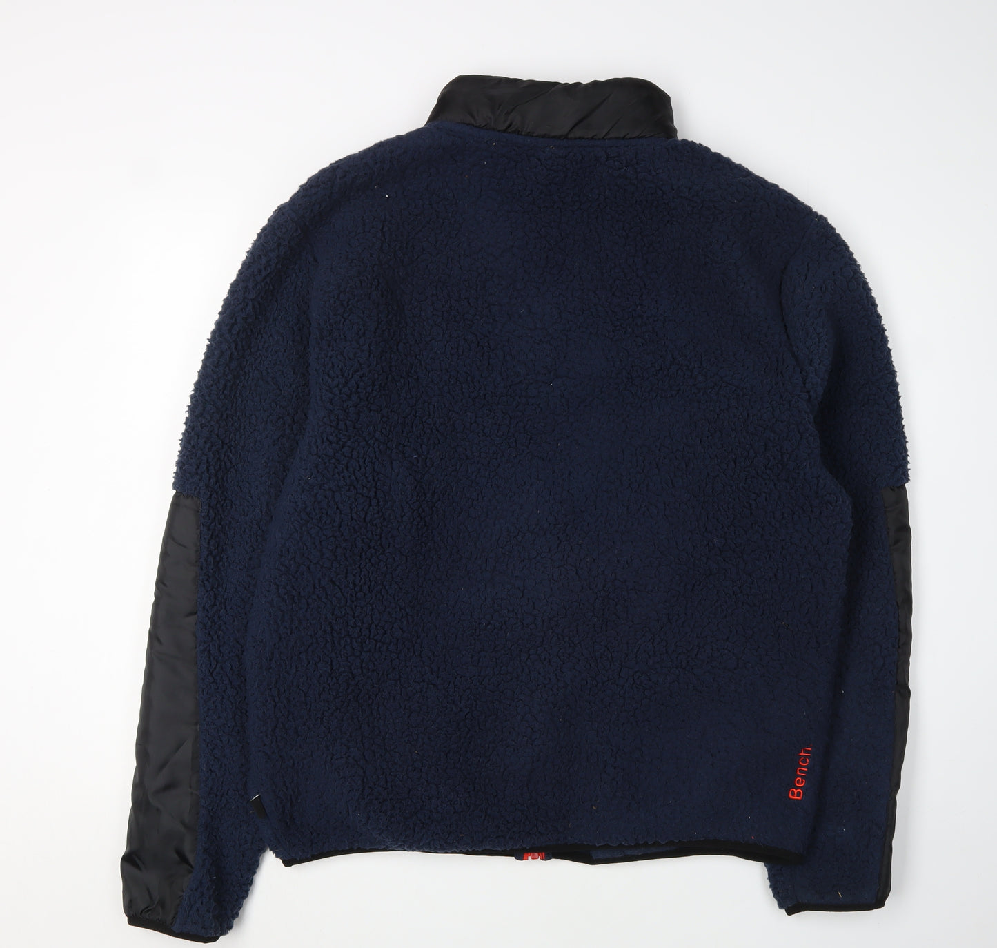 Bench Men's Blue Fleece Jacket XL Full Zip Logo